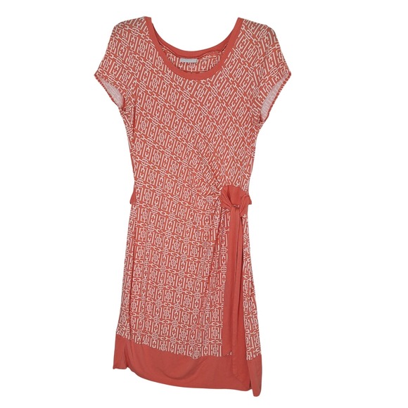 New York & Company Dresses & Skirts - Midi Dress Resort Wear Retro New York & Company Stretch Faux Wrap Peach Orange L